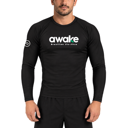 Rash Guard Black - Manga Comprida - UFlow x Awake BJJ